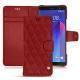 HTC U11+ leather case - Tomate - Couture ( Pantone 187C ) 