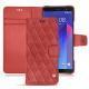 Housse cuir HTC U11+ - Cerise vintage - Couture