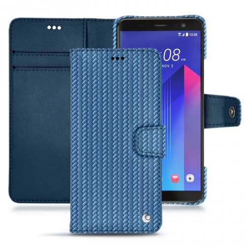 Custodia in pelle HTC U11+Abaca ishia ( Pantone #395775 ) 