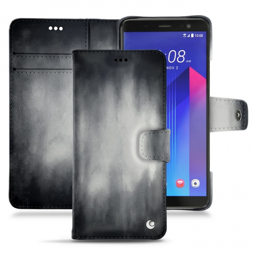 HTC U11+ leather caseGris Patine
