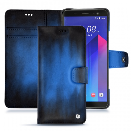 硬质真皮保护套 HTC U11+Bleu Patine