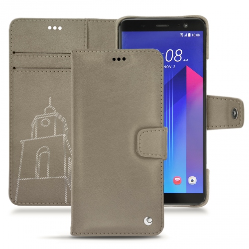 Capa em pele HTC U11+Darboun sabla ( Pantone #BCB1A1 )