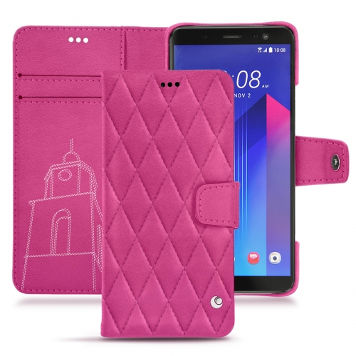 Lederschutzhülle HTC U11+Rose BB - Couture ( Pantone #DB599F )