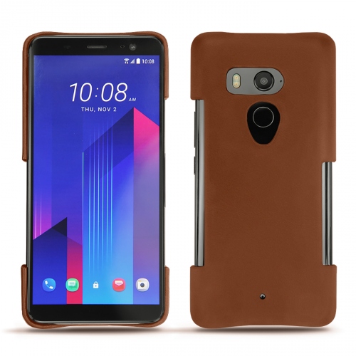 Lederschutzhülle HTC U11+Marron ( Nappa - Pantone #8B4720 ) 