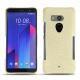 HTC U11+ leather cover - Ivoire ( Sleek P C12 - White ) 
