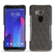 Custodia in pelle HTC U11+ - Anthracite - Couture ( Pantone 424C ) 