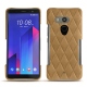 Coque cuir HTC U11+ - Sable vintage - Couture