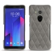 硬质真皮保护套 HTC U11+ - Acier vintage - Couture