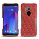 Lederschutzhülle HTC U11+ - Cerise vintage - Couture