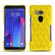 Capa em pele HTC U11+ - Jaune fluo - Couture