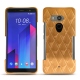 Coque cuir HTC U11+ - Or Maïa - Couture
