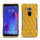 Funda de piel HTC U11+ - Jaune soulèu - Couture