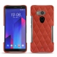 Lederschutzhülle HTC U11+ - Arange clouquié - Couture