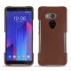 HTC U11+ leather cover - Marron délicat