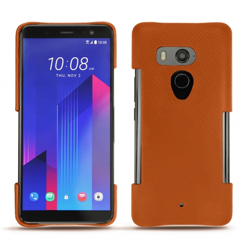 Capa em pele HTC U11+Orange vibrant ( Pantone #e36b39 ) 