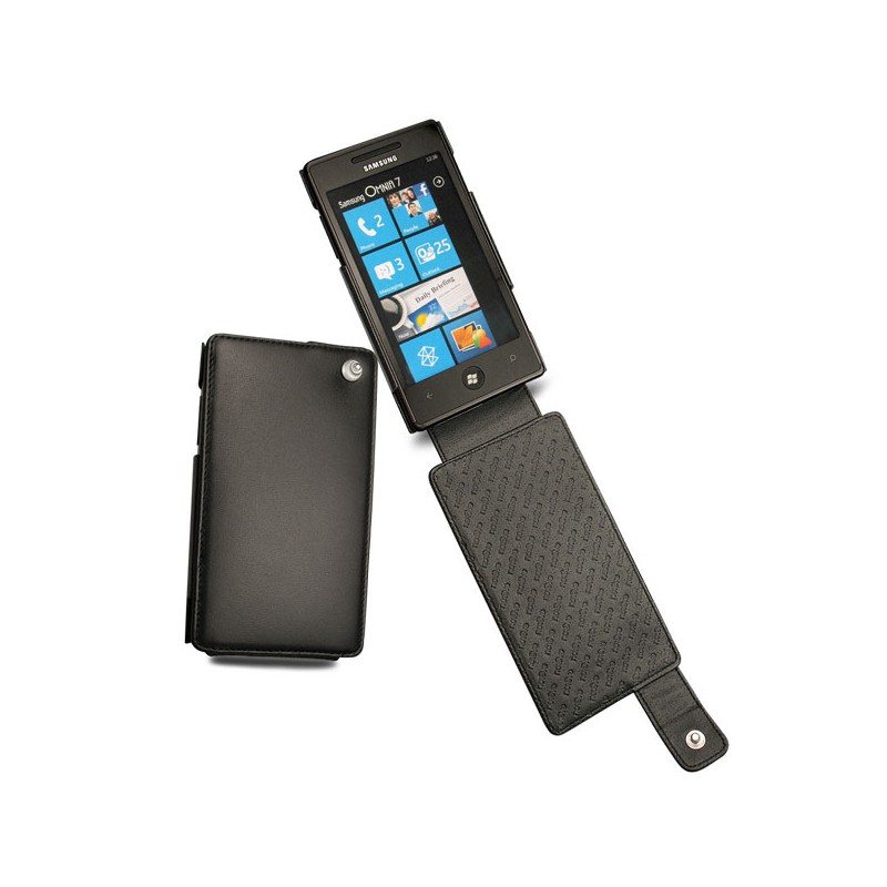 Funda de piel Samsung GT-i8700 Omnia 7  - Noir ( Nappa - Black ) 
