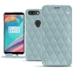 Housse cuir OnePlus 5T - Bleu ciel - Couture ( Nappa - Pantone 277C ) 