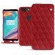 Housse cuir OnePlus 5T - Rouge - Couture ( Nappa - Pantone 199C ) 