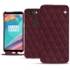 Lederschutzhülle OnePlus 5T - Lie de vin - Couture ( Pantone 5115C ) 