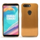 OnePlus 5T leather cover - Or Maïa ( Pantone 871C ) 