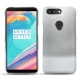 Coque cuir OnePlus 5T - Platinium ( Pantone 877C ) 