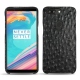 OnePlus 5T leather cover - Autruche nero