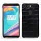 Coque cuir OnePlus 5T - Crocodile nero