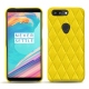 硬质真皮保护套 OnePlus 5T - Jaune fluo - Couture