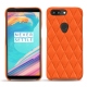 Funda de piel OnePlus 5T - Orange fluo - Couture