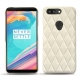 Custodia in pelle OnePlus 5T - Blanc escumo - Couture