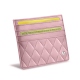 Tarjetero X4 - Anti-RFID / NFC - Rose - Couture ( Nappa - Pantone 2365C ) 