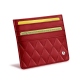 신용카드 홀더 X4- RFID / NFC 차단  - Rouge - Couture ( Nappa - Pantone 199C ) 