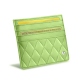 Credit Card holder X4 - Anti-RFID / NFC - Vert olive - Couture ( Nappa - Pantone 578U ) 