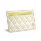 Porta carte X2 - Anti-RFID / NFC - Blanc - Couture ( Bologna - White ) 
