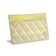 Porta-cartões X2 - Anti-RFID / NFC - Beige - Couture ( Nappa - Pantone 7502C ) 