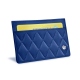 Credit Card holder X2 - Anti-RFID / NFC - Bleu océan - Couture ( Nappa - Pantone 293C ) 