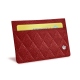 Porta carte X2 - Anti-RFID / NFC - Tomate - Couture ( Pantone 187C ) 