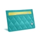 Porta carte X2 - Anti-RFID / NFC - Bleu fluo - Couture