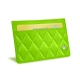 Credit Card holder X2 - Anti-RFID / NFC - Vert fluo - Couture