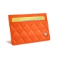 Porta carte X2 - Anti-RFID / NFC - Orange fluo - Couture