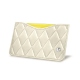 Porte carte X1 - Anti-RFID / NFC - Blanc - Couture ( Bologna - White ) 