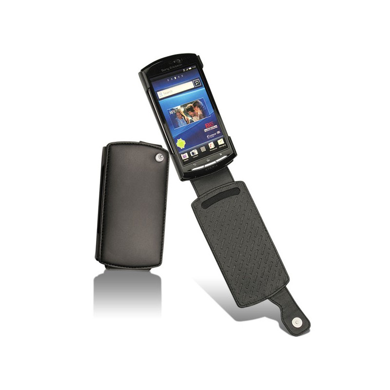 가죽 커버 Sony Ericsson Xperia Neo  - Noir ( Nappa - Black ) 