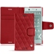 Funda de piel Sony Xperia XZ1 Compact - Rouge - Couture ( Nappa - Pantone 199C ) 