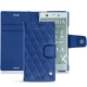 Capa em pele Sony Xperia XZ1 Compact - Bleu océan - Couture ( Nappa - Pantone 293C ) 