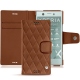 Capa em pele Sony Xperia XZ1 Compact - Marron - Couture ( Nappa - Pantone 1615C ) 
