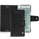 Housse cuir Sony Xperia XZ1 Compact - Ebène - Couture ( Sleek P C12 - Black ) 