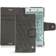 Funda de piel Sony Xperia XZ1 Compact - Anthracite - Couture ( Pantone 424C ) 