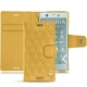 Housse cuir Sony Xperia XZ1 Compact - Mimosa - Couture ( Pantone 141C ) 