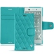 Custodia in pelle Sony Xperia XZ1 Compact - Bleu fluo - Couture