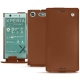 Housse cuir Sony Xperia XZ1 Compact - Marron ( Nappa - Pantone 1615C ) 